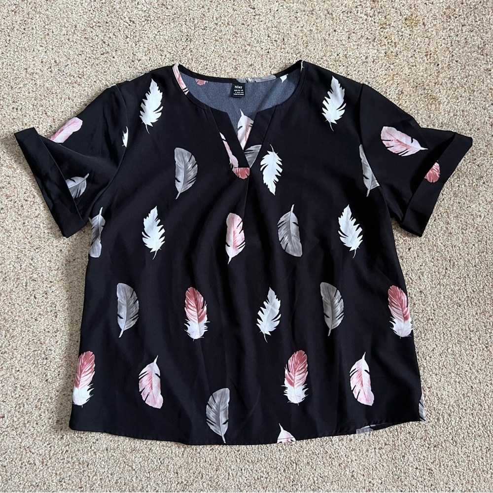 Shein Feather Blouse